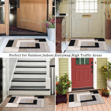 (60 x 110 cm (2 ft x 3 ft 7 in)_Large Door Mat/Bath Mat, Milo Neutral) Extra Large Rugs Living Room Printed Rug Runner