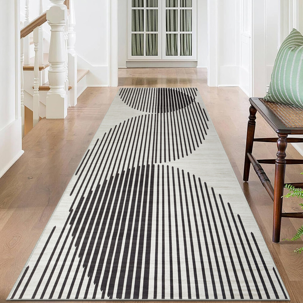 Imperial Rooms (80 X 150 Cm (2 Ft 6 In X 5 Ft)_Large Runner Rug Floor Carpet, Jett) Extra Large Rugs Living Room Printed Rug Runner White