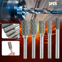 5 Stück 1/4 Zoll Doppelwinkel Schneide Hartmetall Fräser-Set für die Dorn- oder Stiftbohrmaschine