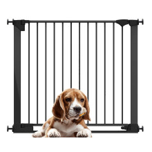 (Negro, 96cm - 103cm) Bettacare Puerta para Perros SafeStep