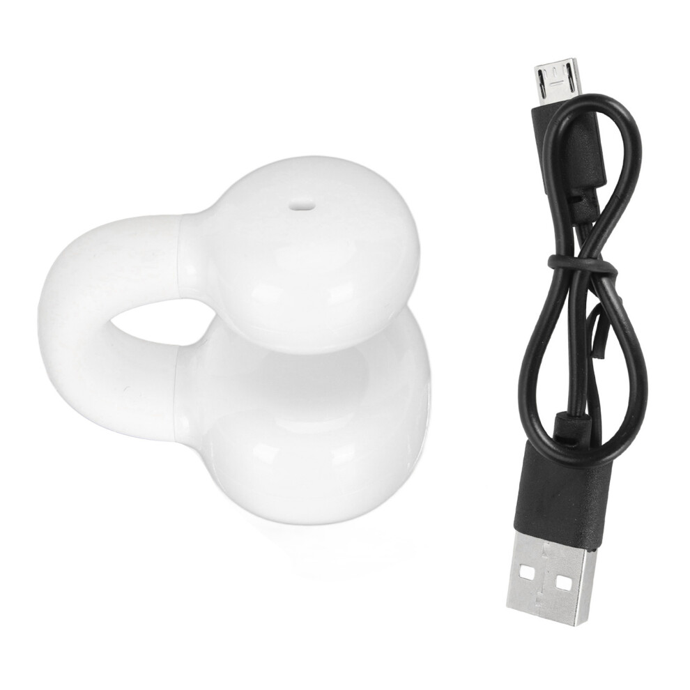 Bluetooth Clip On Earphones Stylish Mini Hifi White 8130196985316