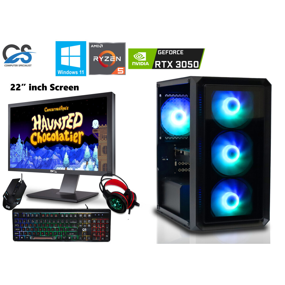 Fast Gaming PC Bundle Ryzen 5 8500G 16GB DDR5 RTX 3050 6GB 1TB M.2 W11-image-OPC-PK6C2P9-NEW