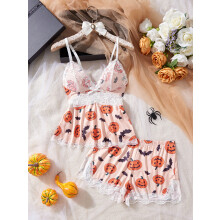 Halloween Christmas Multi-Color Sexy Pajama Set for Women High-End Homewear