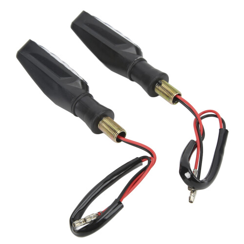 4 Stück Bernstein Motorrad-LED Blinklichter, 12V, 10,5 cm 2