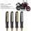 4 Stück Bernstein Motorrad-LED Blinklichter, 12V, 10,5 cm 8