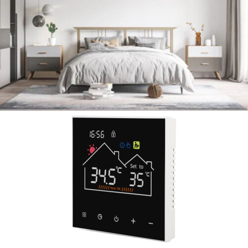 Intelligentes WiFi Farb-Touchscreen-Thermostat, Mehrprogramm, IP20