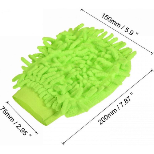Microfiber Chenille Mitts Reusable Scratch-Free Cleaning Gloves Wash Sponge for 1