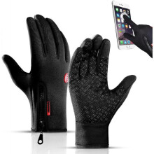 (M, black) Winter Gloves for Men Touch Screen Warm Thermal Gloves, Waterproof Warm Glove, Cold Weather Gloves for Running Cycling