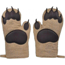 Kitchen Baking Bbq Thickening Bear Paws Potholders And Oven Gloves, Oven Bear Hands Mitts, 1 Pair Set Of 2