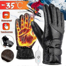 Winter Warm Men's USB Heated Gloves Outdoor Motorcycle Gloves Gift