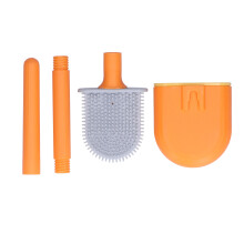 Effiziente orange Toilettenbürste mit Wandhalterungen und Trockenhalter