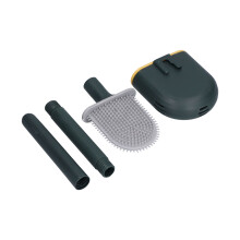 Wandmontierter WC-Bürstenständer Grün, PP+TPR, 367x87x39mm