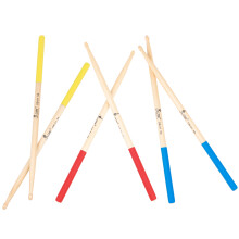 3 Paar 5A Ahorn-Drumsticks mit Dreiecksspitze, rutschfester Gummi-Griff, 40,6 cm