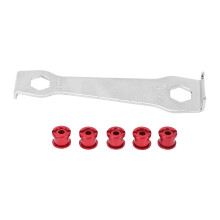 Einzelschraubbolzen aus Aluminiumlegierung, hellrot, 9mm/10mm Schlüsselweite