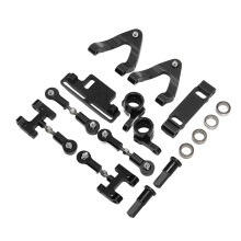 RC Aluminium Federung- und Lenkungs-Adapterset für WPL D12 RC Auto Schwarz
