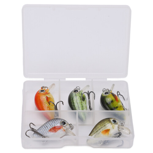 Mini 5 Stück Hartköder Angelköder Realistische Crankbaits Für Süß- und Salzwassergebrauch 1
