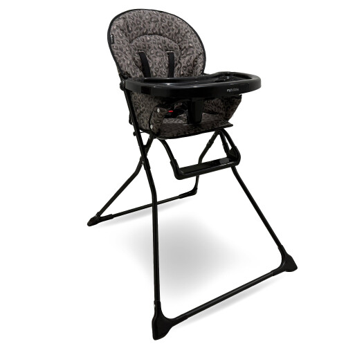 My Babiie MBHC1 Compact Highchair - Black Leopard 1