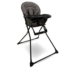 MBHC1 Compact Highchair - Black Leopard