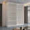 Modern Sliding Wardrobe With Mirror Doors & Shelves-Rail Storage 150cm White 3
