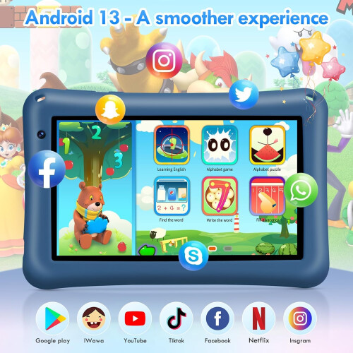 BRILLAR Kids Tablet 7 inch Android 13 1