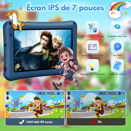 BRILLAR Kids Tablet 7 inch Android 13 2