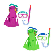 Wassersportset - Bestway - Snorkelset Junior - Größe 37-41 - Farbvariante Mehrfarbig - UV-Schutz