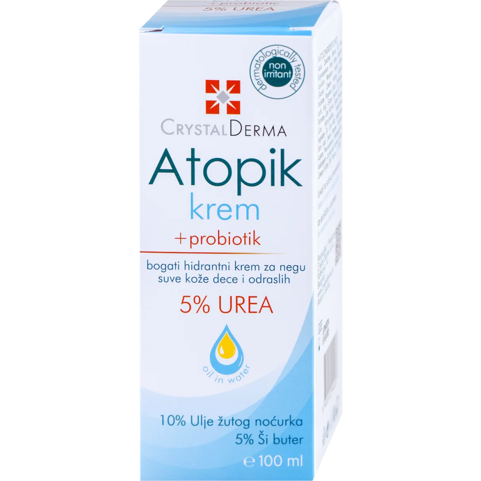 Ageless Derma Crystal Derma Atopik 5% Urea + Probiotic 100 Ml Cream