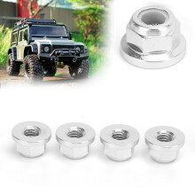 4 Stück Aluminiumlegierungs-Sicherungsmuttern für 1/7 RC Auto Silber