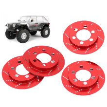 4 Stück Aluminium RC-Bremszange & Scheibe für 1,9" 1/10 Crawler Rot
