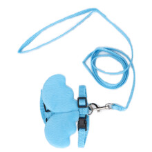 Nylon-Halsband mit Leine für Enten und Hühner in Blau, Größe M