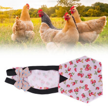 Wiederverwendbare, atmungsaktive Hühnerwindel mit Schleife, pinke Erdbeeren, für Enten und Gänse