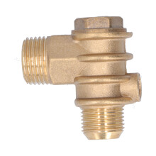 3-Wege-Bronze-Checkventil 1/2x3/4-16 Zähne für hydraulische und pneumatische Systeme