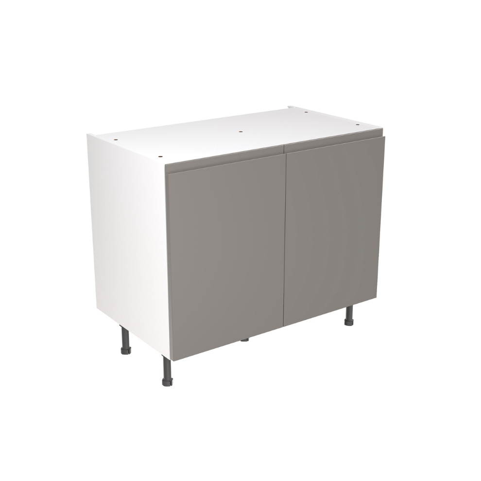 B&Q - Base Unit 1000mm W/ J-Pull Cabinet DoorSuper Gloss Dust Grey - Image 3