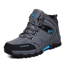 (Gray, EU43) Winter Snow Mens Boots Warm Sports Outdoor Waterproof Ankle Work Shoes Hiking