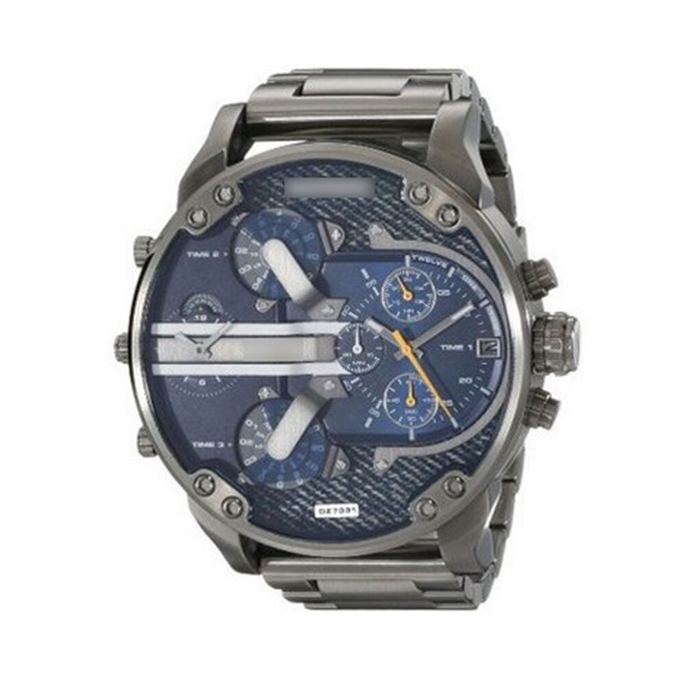 (Blue) Luxury Fashion Mens Watch Alloy Sport Analog Exquisite Wristwatches Quartz Blue