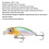 Mini-Krebsangelköder 5# Hartköder für Bass, Forelle, Hecht, Wels 4,3 cm 3