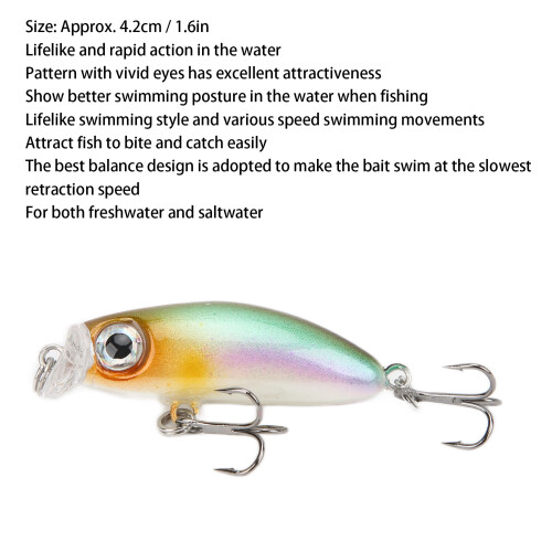 Mini-Krebsangelköder 5# Hartköder für Bass, Forelle, Hecht, Wels 4,3 cm 2