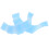 Schwimm-Handschellen Flossen Silikonhandschuhe Fingerdurchzogene blaue S 14