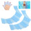 Schwimm-Handschellen Flossen Silikonhandschuhe Fingerdurchzogene blaue S 1