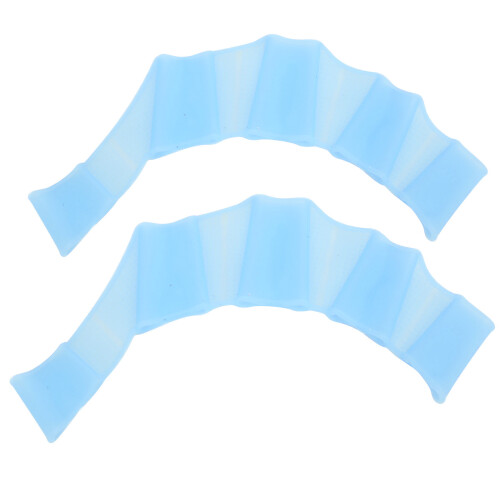 Bequeme blaue Silikon-Webhandschuhe L Größe Schwimmflossen