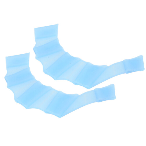 Bequeme blaue Silikon-Webhandschuhe L Größe Schwimmflossen 1