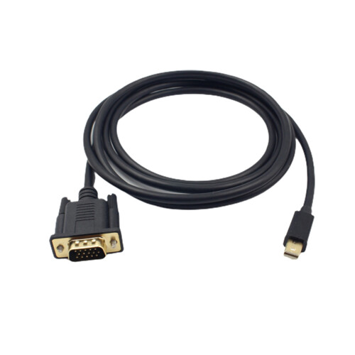 1.8M Mini DisplayPort auf VGA Kabeladapter 1080P Schwarz