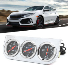 Wassertemperatur, Öl Druck, AMP Meter 2‑in‑Triple‑Messgerät 3‑in‑1 für 12V Fahrzeuge