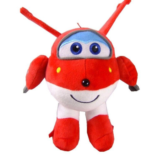SUPER WINGS-PELUCHE AEREO JETT SUPERSOFT 20CM BRAND ORIGINALE NUOVO IDEA REGALO