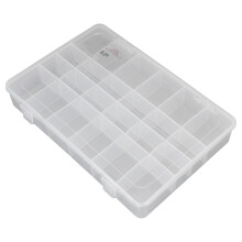 PP-Gitterbox Transparent Organizer 275x185x42mm für Bastelarbeiten, Nägel, Kleine Gegenstände