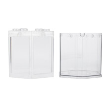 Mini Hex Fischglas Stapelbares Design Tragbar & Langlebig Klare Sicht
