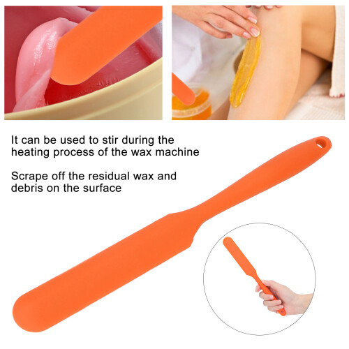 Wiederverwendbare Silikon-Wachs-Spatel für Haarentfernung, Orange 2