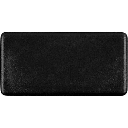 6 pieces. plug for rectangular tube 50x25 mm Black Plastic End caps closing 2