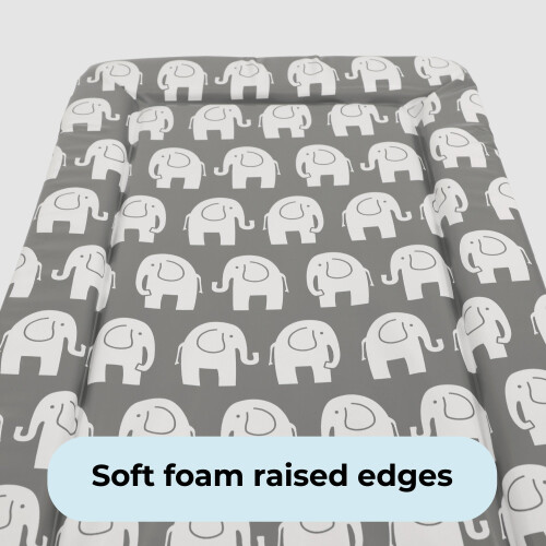 My Babiie Changing Mat - Grey Elephants 2