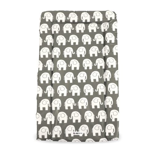 My Babiie Changing Mat - Grey Elephants 1